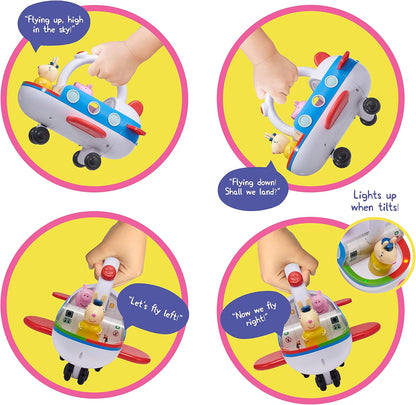 Uau! Brinquedos da Peppa Pig: Avião Inteligente | Brinquedo Interativo para Aprendizagem Pré-Escolar | Mais de 25 Luzes, Sons e Frases | Detecção de Movimento | Para Crianças de 2, 3, 4 e 5 Anos