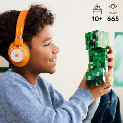 LEGO Minecraft The Creeper Toy - Figura de monstro articulada com compartimento oculto, porco e elemento TNT - Conjunto de construção para meninos, meninas e fãs de jogos a partir de 10 anos - 21276