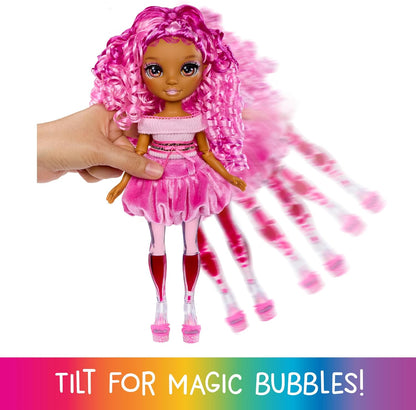 Boneca Rainbow High Sparkle & Shine - Leilani - Boneca Fashion de 28cm com Cabelo Rosa e Bolhas Mágicas nas Pernas, Colorida, Estilosa, Divertida, Colecionável, Para Crianças de 4 a 12 Anos ou Mais