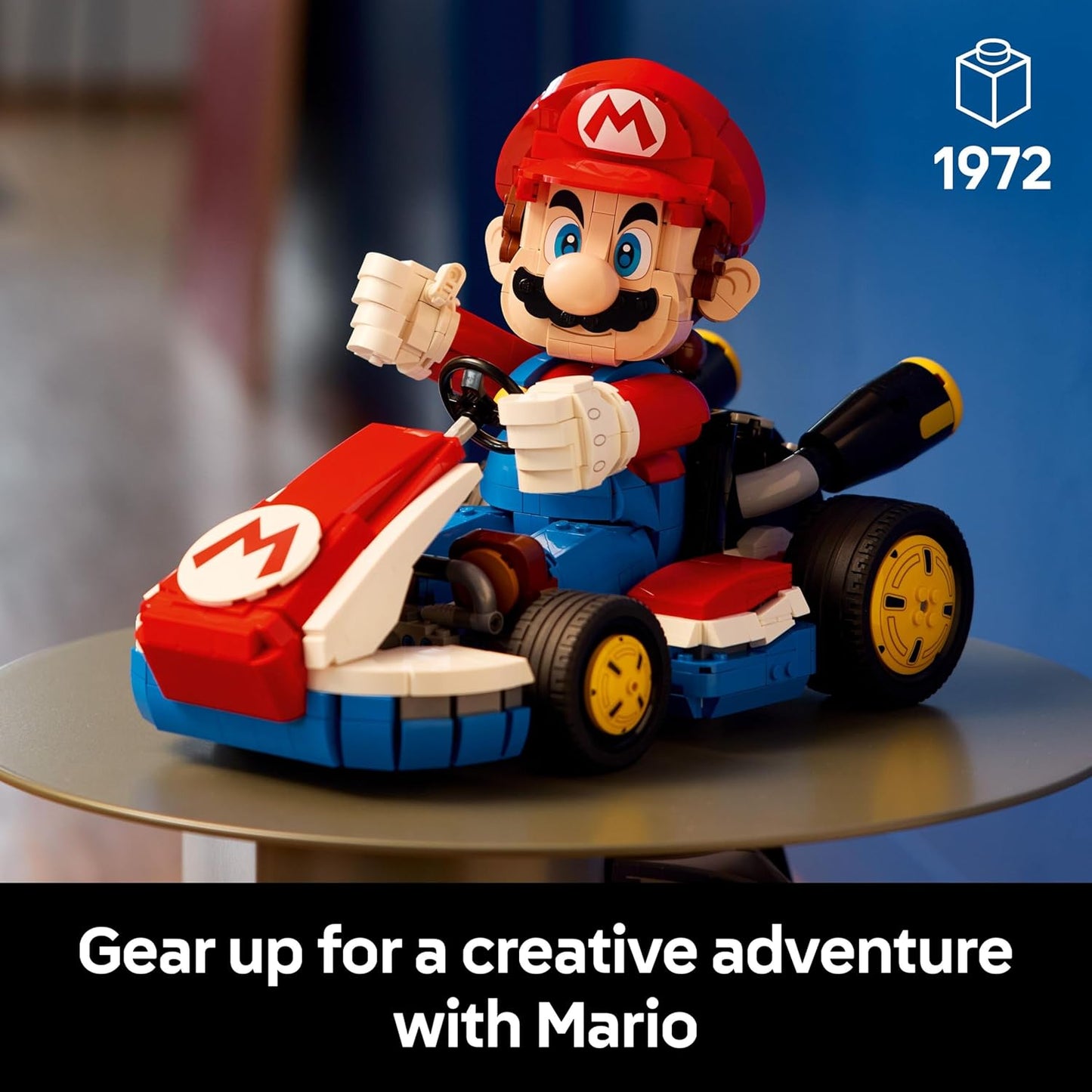 LEGO Mario Kart – Mario e Kart Padrão - Kit de Modelo de Carro e Figura de Personagem da Nintendo para Fãs de Jogos - 72037