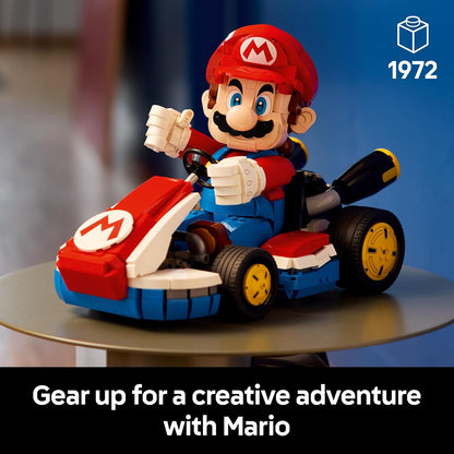 LEGO Mario Kart – Mario e Kart Padrão - Kit de Modelo de Carro e Figura de Personagem da Nintendo para Fãs de Jogos - 72037