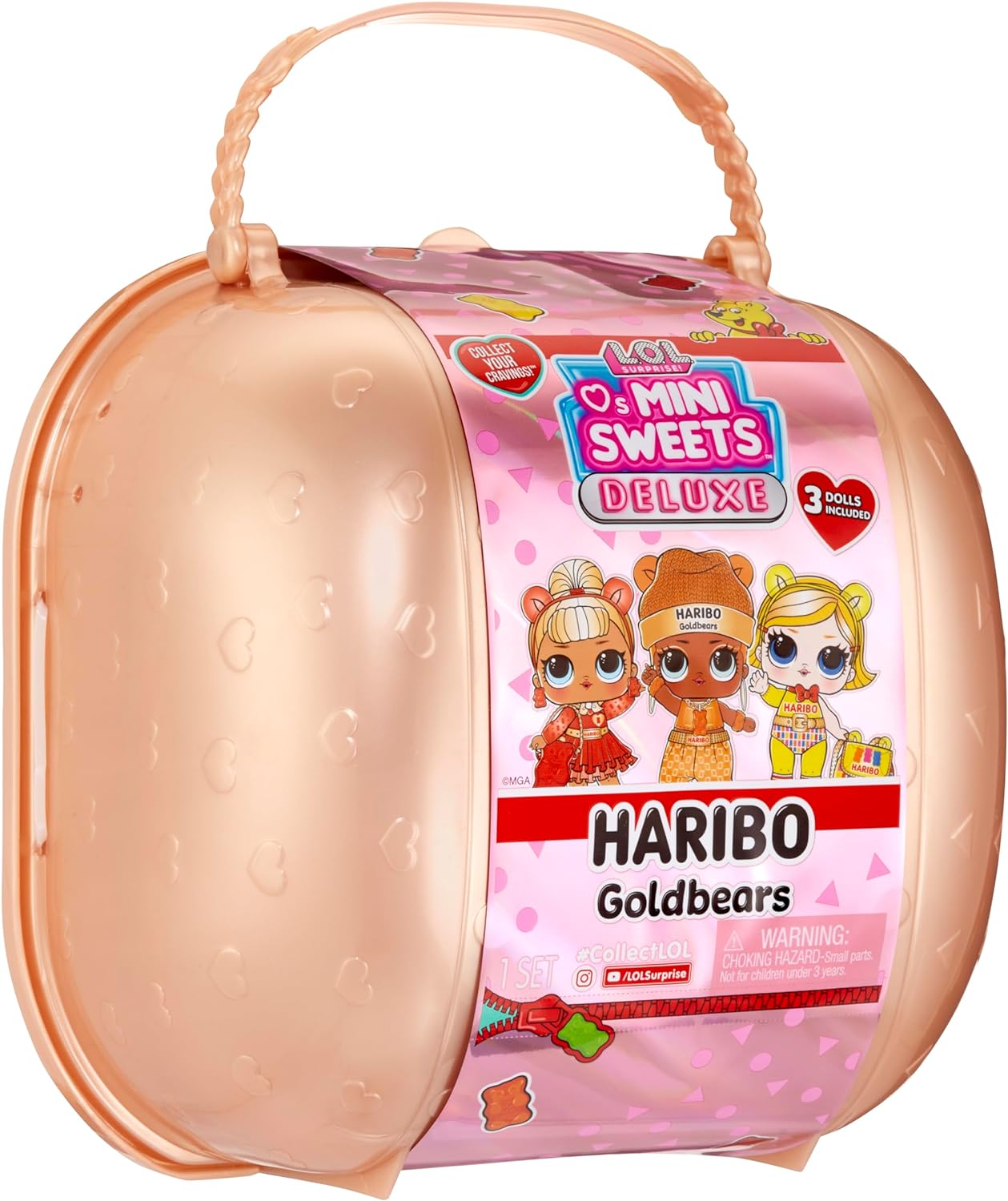 LOL Surprise Loves Mini Sweets Deluxe X Haribo - Goldbears - Inclui 3 bonecos com tema de doces, acessórios divertidos e surpresa de água - Bonecos colecionáveis adequados para crianças a partir de 4 anos