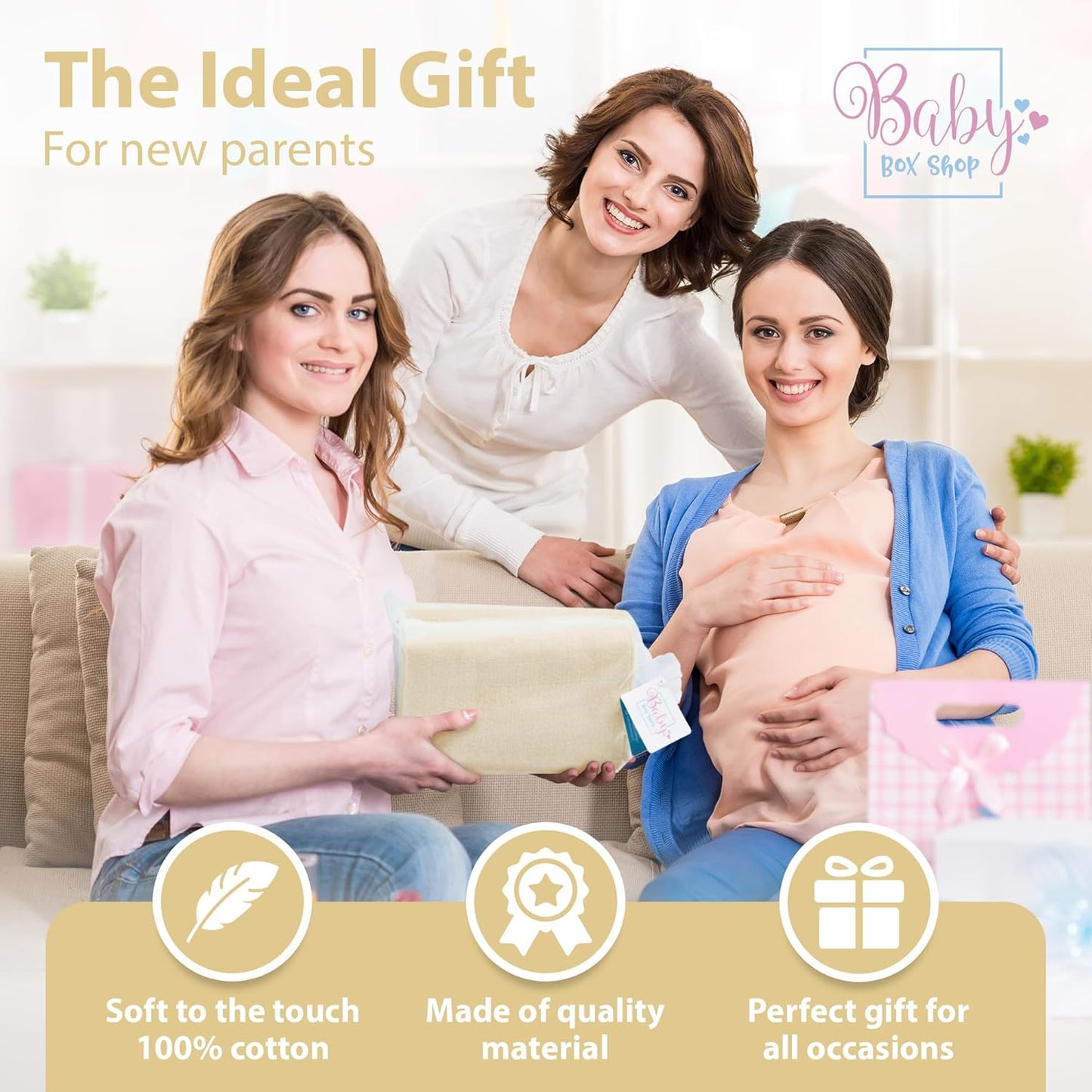 Baby Box Shop - Paninhos de musselina para bebês meninos, 100% algodão macio, para usar como capa de amamentação, paninhos de mão e paninhos de arroto, itens essenciais para bebês recém-nascidos