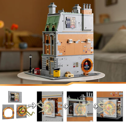 LEGO 76218 Marvel Sanctum Sanctorum, conjunto de construção modular de 3 andares, kit de modelo para adultos construirem, com minifiguras de Doutor Estranho e Homem de Ferro, colecionável Avengers Infinity Saga