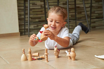 Conjunto de Figuras Encantadas de Madeira TickiT – 10 Personagens de Contos de Fadas para Brincadeiras Imaginativas, Miniaturas e Contação de Histórias, Marrom ou em Tons de Madeira