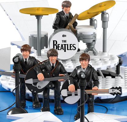 MEGA Conjunto de Montar The Beatles com 681 Peças, 4 Bonecos Articulados e Palco do Ed Sullivan, com Luzes LED, para Colecionadores Adultos, HVH42