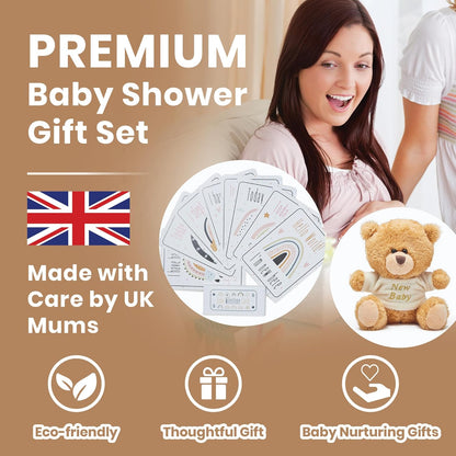 Presentes personalizados para bebês - Caixa de lembranças unissex inclui itens essenciais para bebês recém-nascidos, ursinho de pelúcia, itens essenciais para recém-nascidos e presentes para bebês