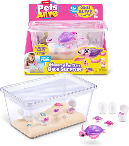 Pets Alive Mama Turtle Surprise da ZURU, robô de brinquedo tartaruga de estimação