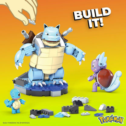 MEGA Conjunto de Montar Pokémon Evolução do Squirtle com 379 peças e peças especiais, brinquedo para crianças a partir de 8 anos, HDH93