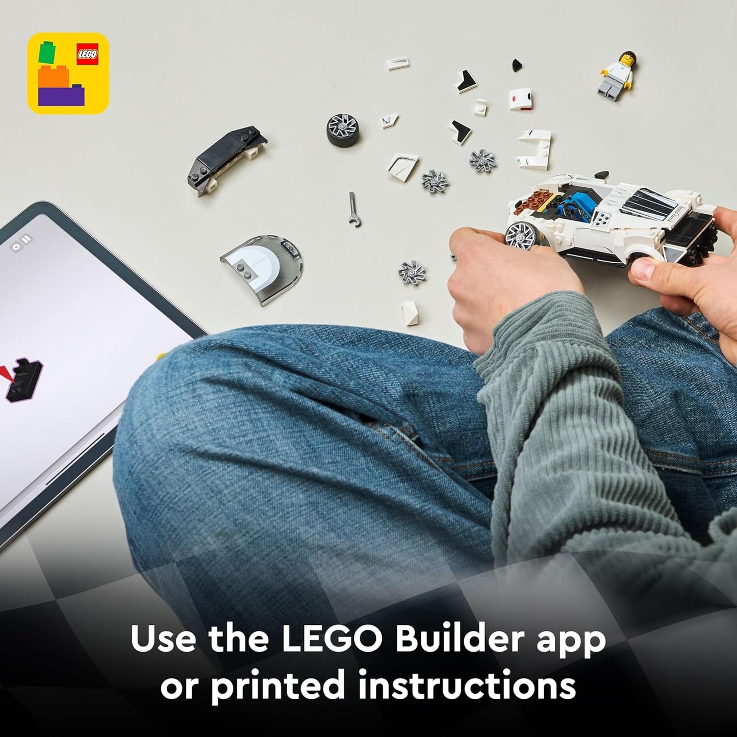 LEGO Speed Champions Bugatti Centodieci Hyper Sports Car - Kit de Modelo de Carro com Minifigura de Piloto - Presente de Aniversário para Meninos a partir de 9 Anos - 77240