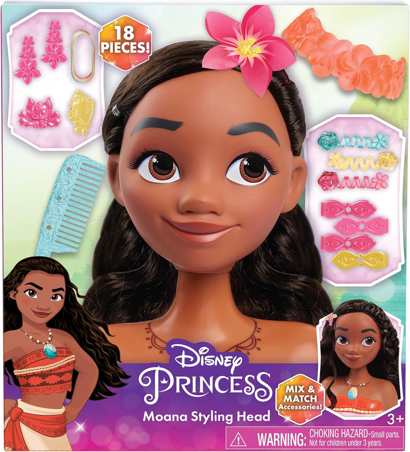 Cabeça de estilização básica da Princesa Moana da Disney