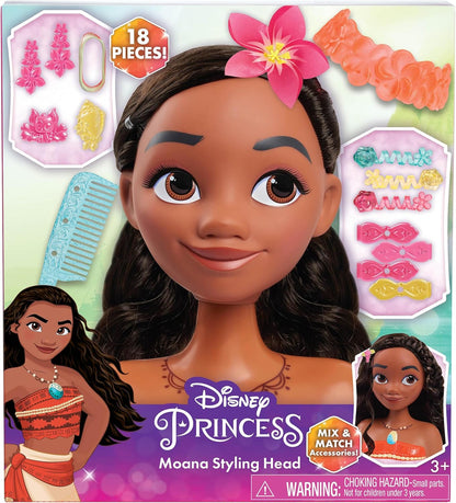 Cabeça de estilização básica da Princesa Moana da Disney