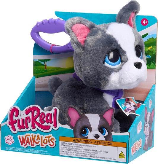 furReal Walk-A-Lots Bulldog Francês, Cachorro de Brinquedo Interativo de 10 cm de Altura, para Meninos e Meninas a partir de 4 Anos, da Just Play