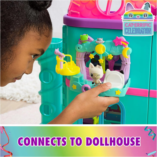 Gabby’s Dollhouse, Conjunto de Brinquedo Varanda dos Sonhos Pandy Paws, 8 Peças com Figuras de Brinquedo, Acessórios para Casa de Bonecas e Brincadeira Sensorial, Brinquedo Infantil para Meninas e Meninos a partir de 3 Anos
