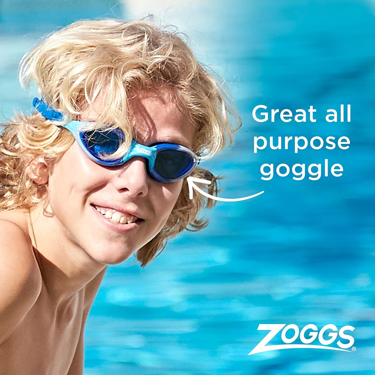 Zoggs Super Seal Gafas de natación para niños, gafas de natación con protección UV, ajuste rápido y correa cómoda dividida, lentes transparentes para gafas de natación sin niebla, gafas Zoggs para niños de 6 a 14 años