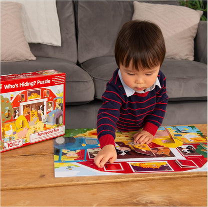 Galt, Quem Está Se Escondendo? Quebra-cabeça - Diversão na Fazenda, Quebra-cabeças para Crianças, Quebra-cabeça de 20 peças, Idades 2 Anos ou Mais