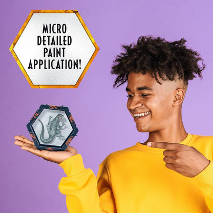 WOW Pods Velociprator Azul Display Iluminado Jurassic World Dominion Dinossauro