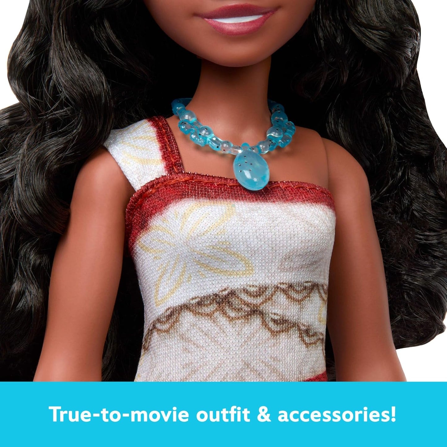 Boneca Fashion Disney Moana 2 com Visual Característico | Boneca Articulada com Roupa Removível e Acessórios de Colar e Tornozeleira, Inspirada no Filme Disney Moana 2, JBT33