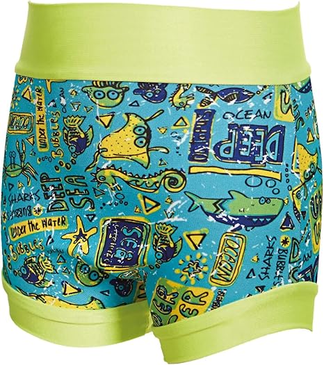 Zoggs Capa para fralda de neoprene reutilizável Kids 'Deep Sea Swimsure (4-7 kg), multicolorida, 3-6 meses