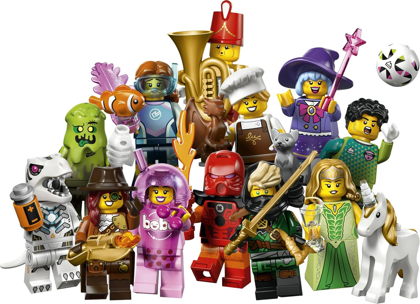 LEGO Minifigures Série 29 - Caixa Surpresa - Ganhe 1 de 12 Brinquedos Colecionáveis - Figuras incluem Goleiro de Futebol e Elfo Unicórnio - Lembrancinhas de Festa para Meninos e Meninas a partir de 6 Anos - 71052