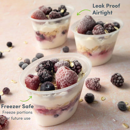 Mummy Cooks 50 potes variados de porções iniciais de desmame de 4 a 12 meses para congelar comida de bebê, reutilizáveis, sem BPA