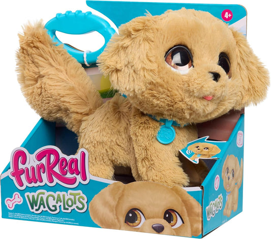 furReal Wag-A-Lots Golden Retriever Brinquedo Interativo de Pelúcia para Crianças, com Sons e Coleira, Funciona a Pilhas, para Crianças a partir de 4 Anos, da Just Play