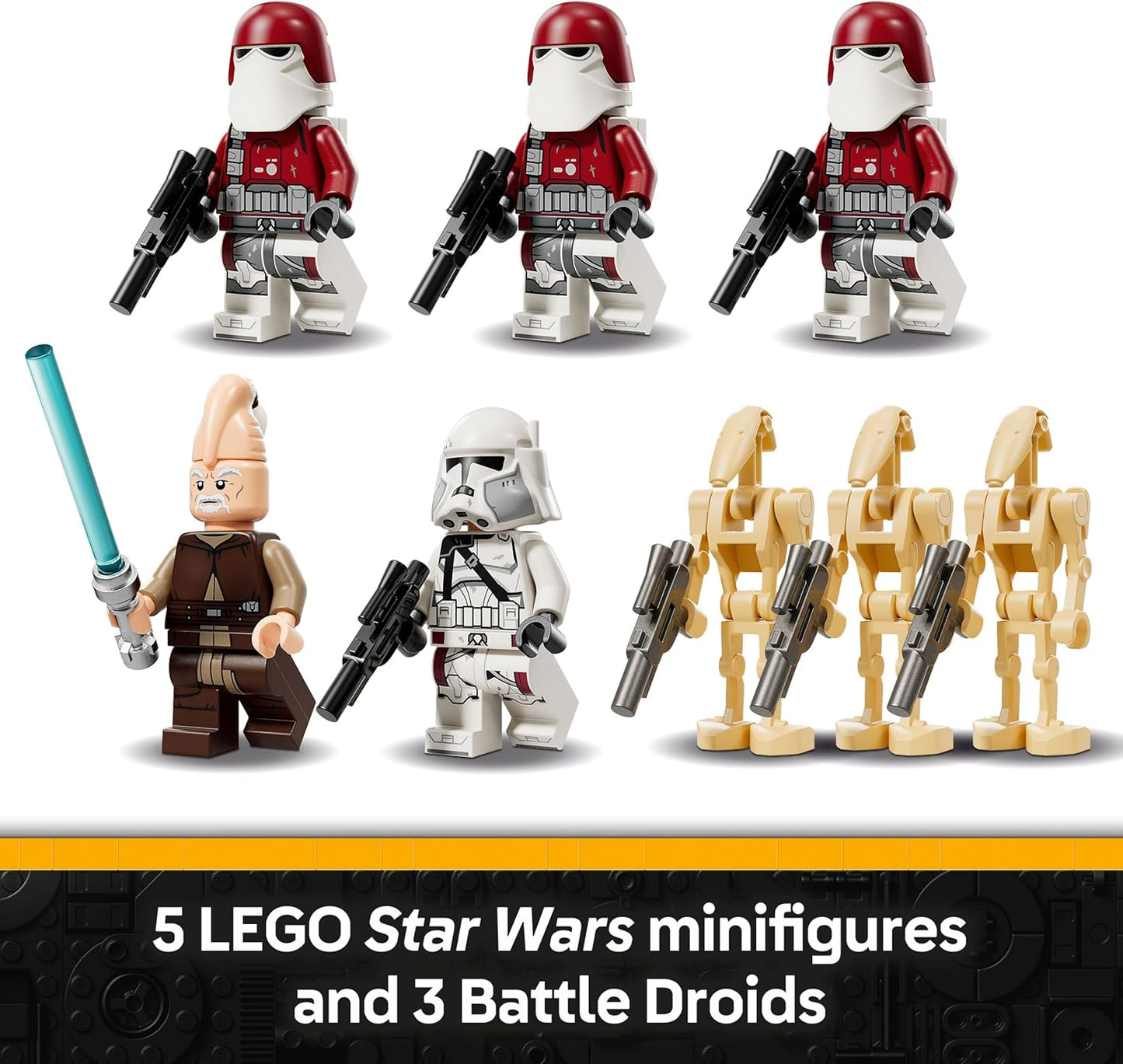 LEGO Star Wars 75413 Juggernaut da República - Brinquedo de Construção com 3 Figuras de Droides e 5 Minifiguras, incluindo Ki-Adi-Mundi com Sabre de Luz - Presente para Meninos a partir de 9 Anos e Fãs de The Clone Wars