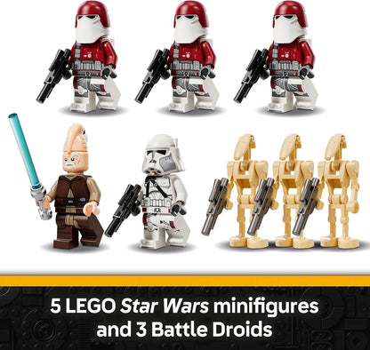 LEGO Star Wars 75413 Juggernaut da República - Brinquedo de Construção com 3 Figuras de Droides e 5 Minifiguras, incluindo Ki-Adi-Mundi com Sabre de Luz - Presente para Meninos a partir de 9 Anos e Fãs de The Clone Wars