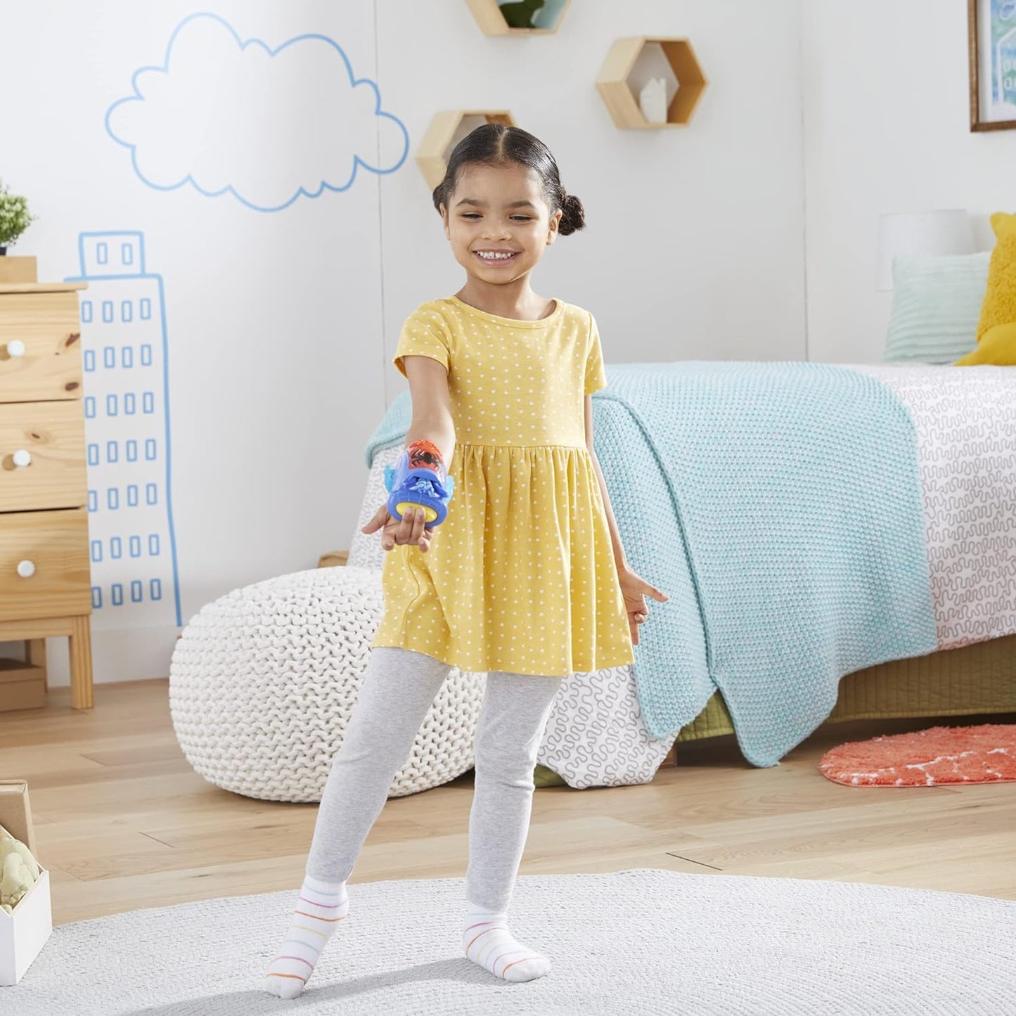 SPIDEY AND HIS AMAZING FRIENDS Marvel Spidey Web Slinger, brinquedo montado no pulso, teia de tecido que se estende e retrai, crianças a partir de 3 anos