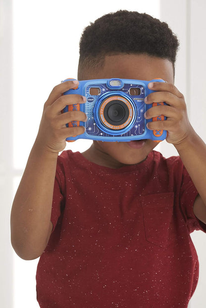 VTech KidiZoom Duo FX, câmera infantil com tela colorida, 8 MP, fotos, selfies e vídeos, filtros AR, 20 jogos, 75 efeitos de foto e vídeo, filtros e molduras, para bebês de 3, 4, 5, 6, 7 anos ou mais, azul