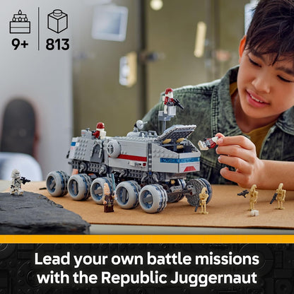 LEGO Star Wars 75413 Juggernaut da República - Brinquedo de Construção com 3 Figuras de Droides e 5 Minifiguras, incluindo Ki-Adi-Mundi com Sabre de Luz - Presente para Meninos a partir de 9 Anos e Fãs de The Clone Wars