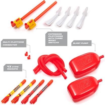 UAU! COISAS - HYPR Rocket 500, o selo voador mais alto para lançar foguetes, voa até 152 metros, 3 foguetes, jardim ou quintal ao ar livre, brinquedos e presentes para crianças, famílias, meninos e meninas