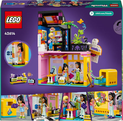 LEGO Loja de moda vintage Friends, loja de brinquedos montável para meninas e meninos de 6 anos ou mais, com personagens de miniboneca e figura de animal de gato de estimação, ideia de presente de dramatização para crianças 42614