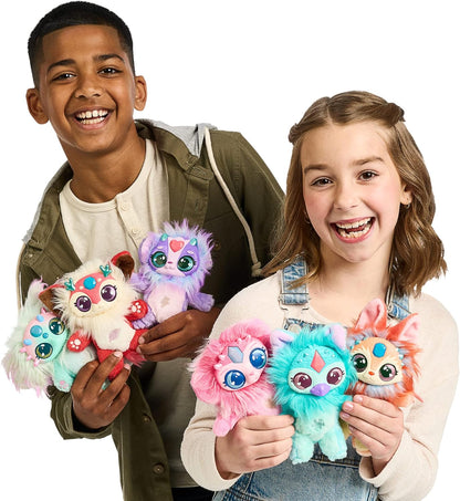 Magic Mixies Caldeirão mágico de fogo surpresa de gema mágica - revele um mixie de pelúcia não eletrônico e um anel mágico com uma revelação pop-up do caldeirão efervescente