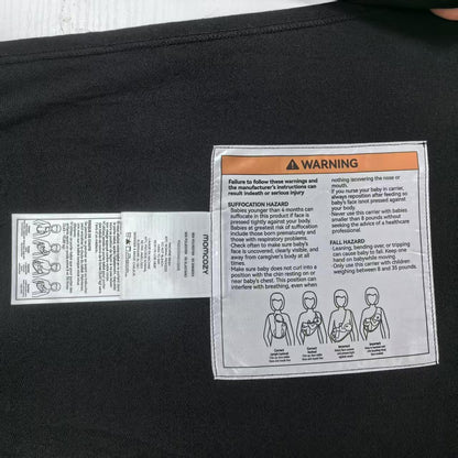 Momcozy Baby Wrap Carrier, cangurus para bebês fáceis de usar, cangurus leves para bebês com as mãos livres, cangurus ajustáveis para recém-nascidos e crianças de 3,6 a 16 kg, preto