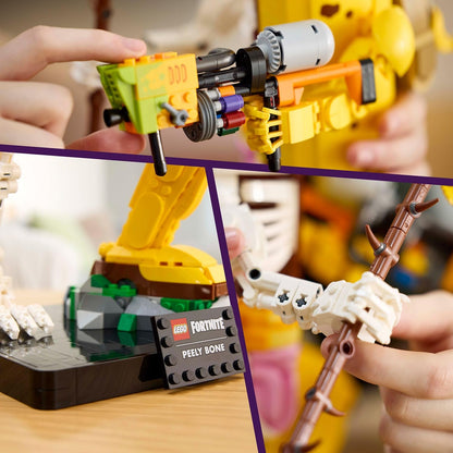LEGO Conjunto de figuras de osso Fortnite Peely, kit de modelo de personagem de videogame para adultos construirem, decoração de mesa, presente para homens, mulheres e jogadores