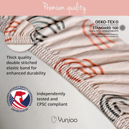 YUNIOO™ Pacote com 3 lençóis ajustáveis para berço, lençóis ajustáveis para moisés, também para carrinhos de bebê, berços, carrinhos de bebê, trocadores e capas para trocadores. 100% algodão macio, adequado para diferentes colchões. 80 x 40 cm