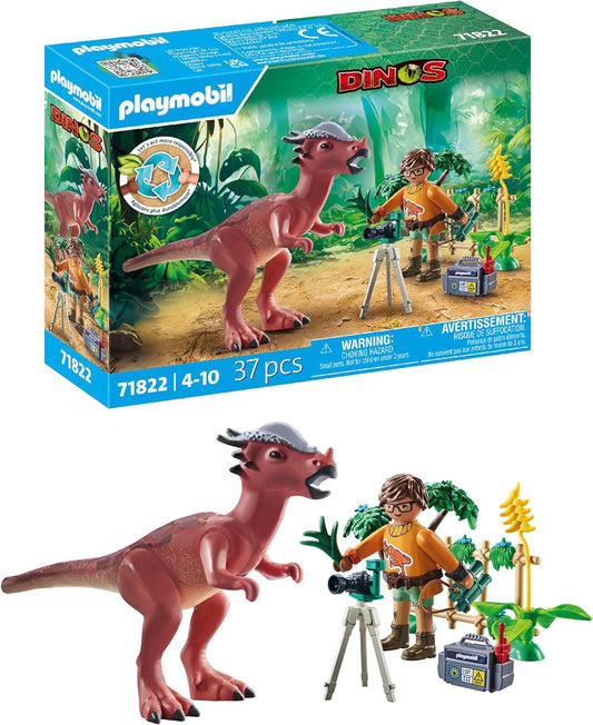 Playmobil | Dinos | Observação Stygimoloch | Conjunto de Dino | Brinquedo de Aventura para Crianças a partir de 4 anos | 71822