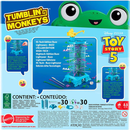 Mattel Games Tumblin’ Monkeys Disney e Pixar Toy Story 5 | Jogo do Buzz Lightyear para Crianças e Família, para 2 a 4 Jogadores a partir de 5 anos, JLW88