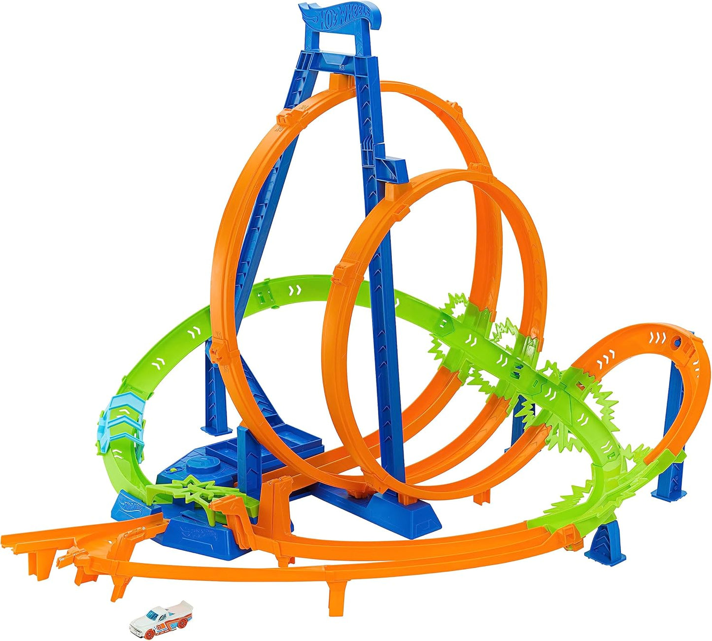 Hot Wheels Pista Epic Crash Dash com 5 Zonas de Colisão, Impulsor Motorizado e 1 Carrinho Hot Wheels em Escala 1:64, Fácil de Guardar, HNL97