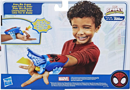 SPIDEY AND HIS AMAZING FRIENDS Marvel Spidey Web Slinger, brinquedo montado no pulso, teia de tecido que se estende e retrai, crianças a partir de 3 anos