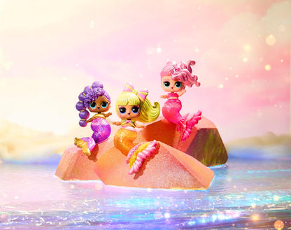 L.O.L. Surprise! Mermaids Makeover Magic Tots – Gloss labial "faça você mesmo" para usar (você e sua boneca), misture e crie maquiagem, diversão com água, 6 bonecas para colecionar – para crianças a partir de 4 anos.