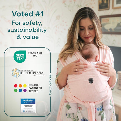 Koala Babycare Canguru para Bebê - Fácil de Usar - Suporte Ergonômico Certificado - Canguru Elástico Multiuso Adequado para Bebês de até 9 kg - Canguru para Bebê