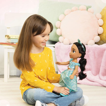 Disney Boneca Princess My Friend Jasmine 35 cm – Disney 100 Anos de Magia, Traje Platinum
