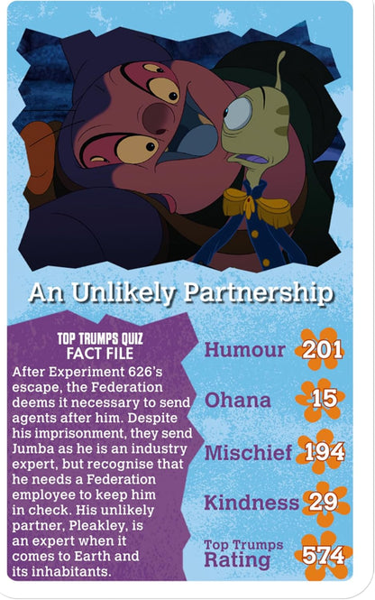 Top Trumps Specials Juego de cartas Disney's Lilo and Stitch 30 Movie Moments, juega escenas con Lilo, Stitch, Jumba, Pleakley y Scrump, regalo educativo para mayores de 8 años