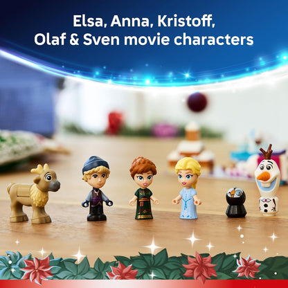 LEGO | Calendário do Advento Disney Frozen 2025 - Brinquedos de Princesas para Montar para Meninas e Meninos a partir de 5 Anos - 24 Surpresas de Natal, incluindo Mini Bonecas da Anna e da Elsa, além de Figuras de Animais Fofos - Ideia de Presente 43273