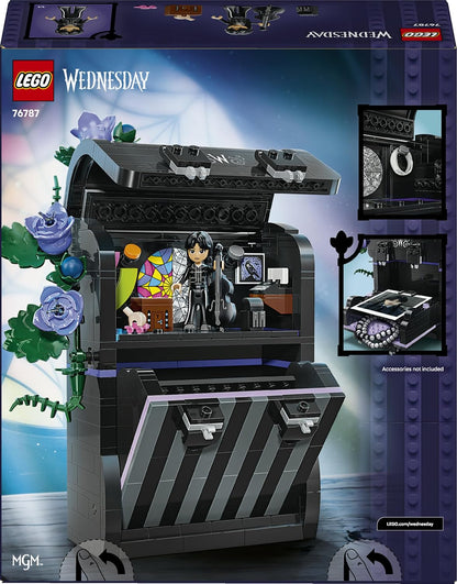 LEGO Wednesday: Mochila da Wandinha 76787 | Brinquedo para meninas e meninos a partir de 9 anos, mini boneca e figura do Mãozinha, modelo 3D com suporte para fotos, decoração para o quarto, presente...