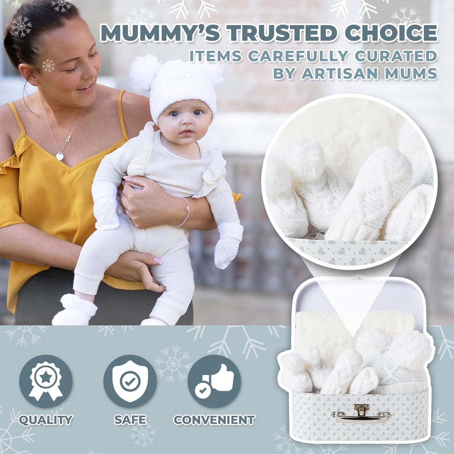 Conjunto de presentes unissex para bebês - Presentes para bebês recém-nascidos unissex, presentes para revelação do sexo do bebê, presentes personalizados para chá de bebê - presentes personalizados, roupas de inverno para bebês