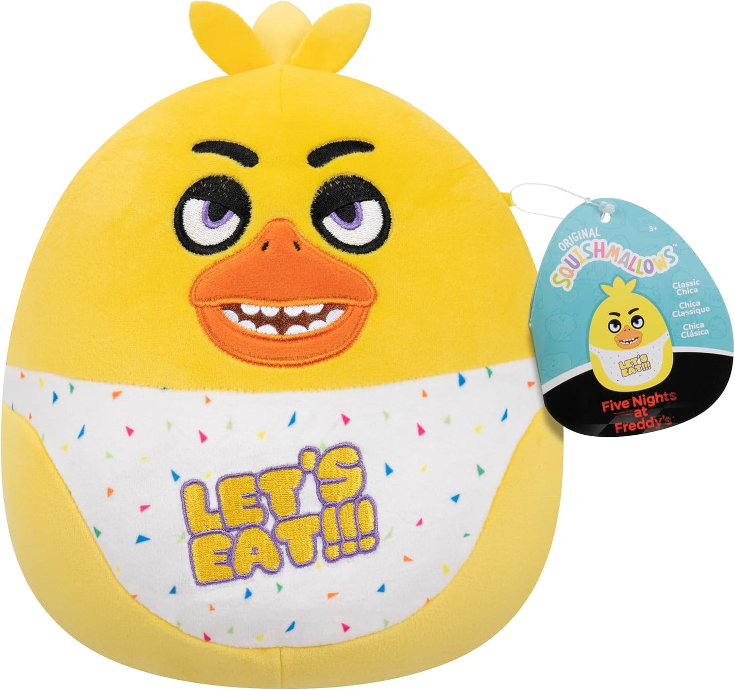 Squishmallows Original Five Nights at Freddy’s – Chica Clássica de 8 Polegadas – Pelúcia Oficial Ultrasoft da Jazwares