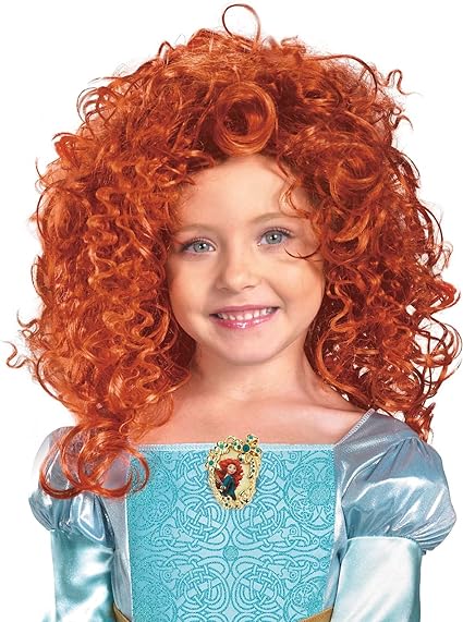 DISGUISE Disney oficial merida peruca acessórios de fantasia infantil, perucas infantis tamanho único